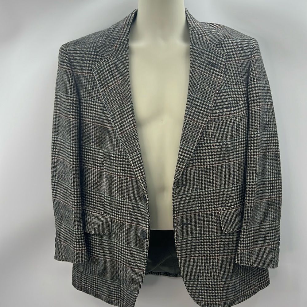 John Alexander vintage pure wool houndstooth blazer